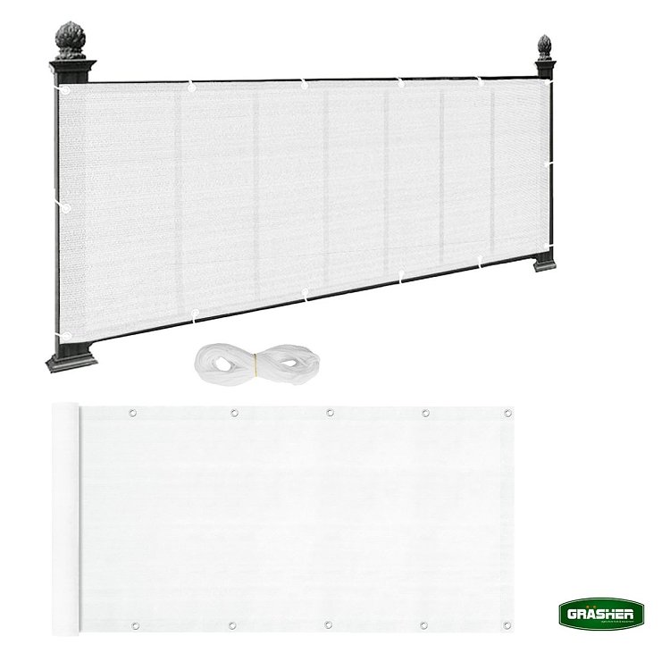 Διαχωριστικό Δίχτυ Μπαλκονιού 160gr/m² Λευκό 1,20x6m GRASHER – χρήση από επαγγελματία