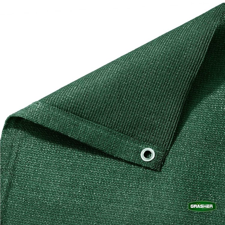 Διαχωριστικό Δίχτυ Περίφραξης 160gr/m² Πράσινο 1,50x6m GRASHER Με Κρίκους – συσκευασία σε κοντινό πλάνο