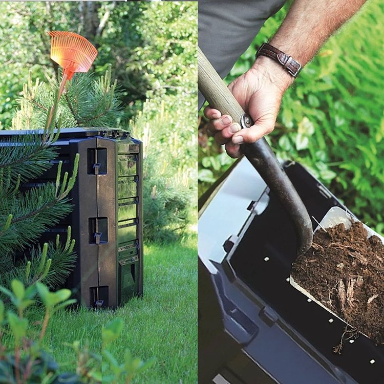 Prosperplast Κομποστοποιητής 380lt – χρήση σε κήπο