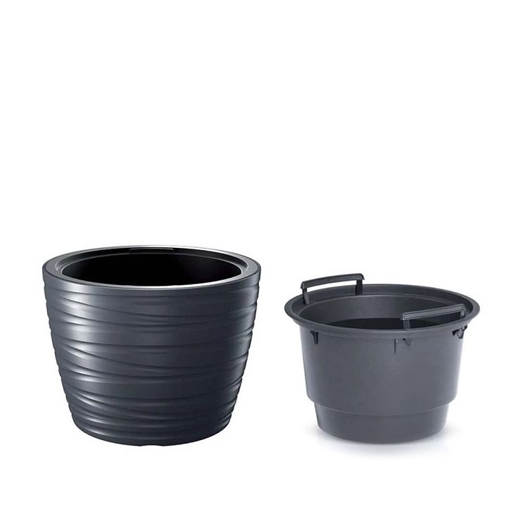 PROSPERPLAST Maze DLMZ400 Γλάστρα Στρογγυλή 22lt – συσκευασία σε κοντινό πλάνο