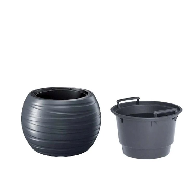 PROSPERPLAST Maze DBMZK400 Γλάστρα Στρογγυλή 25lt – συσκευασία σε κοντινό πλάνο