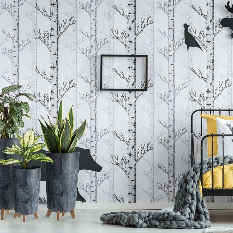 PROSPERPLAST Gracia Tubus Slim Beton Γλάστρα – λεπτομέρεια ποδιών