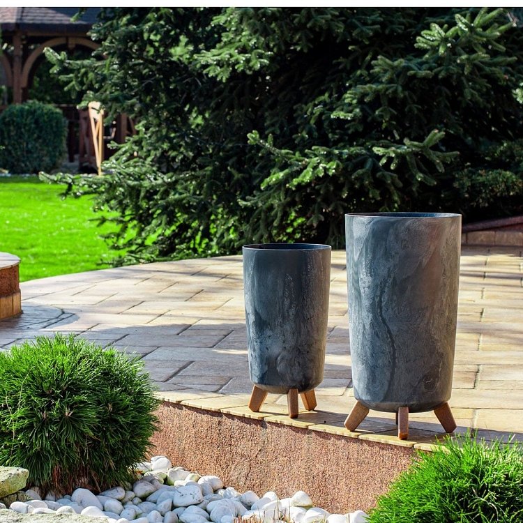 PROSPERPLAST Gracia Tubus Slim Beton Γλάστρα – χρήση από επαγγελματία