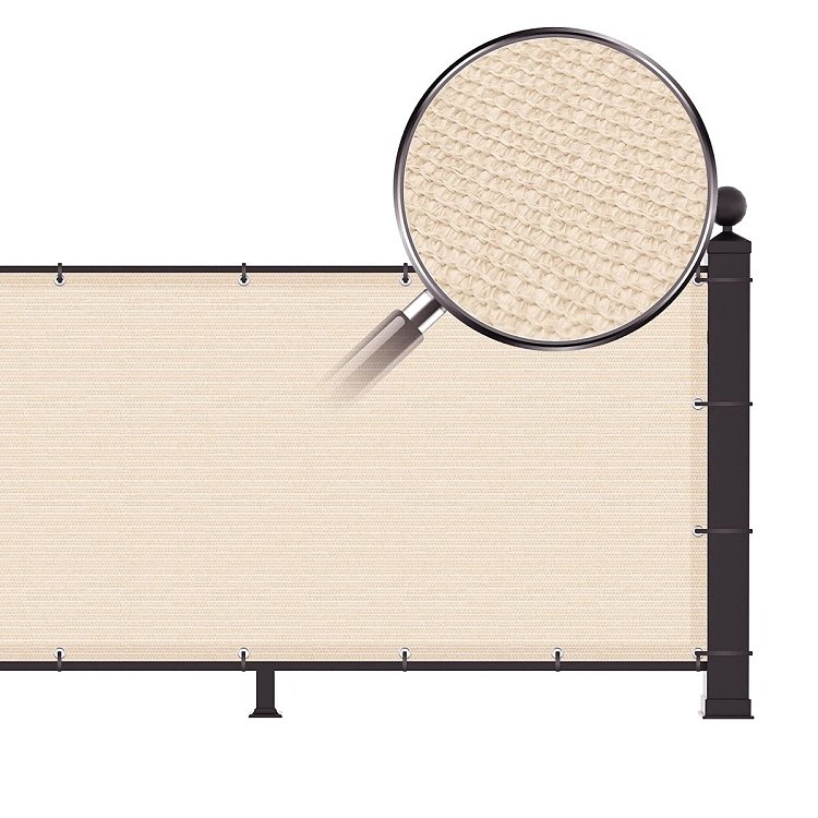 Διαχωριστικό Δίχτυ Μπαλκονιού 160gr/m² Εκρού 0,90x6m GRASHER Με Κρίκους – σύγχρονο κηπουρικό περιβάλλον