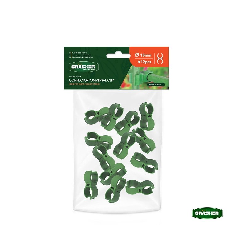 Πολυχρηστικοί σύνδεσμοι πασάλων υποστύλωσης σε σκούρο πράσινο χρώμα.