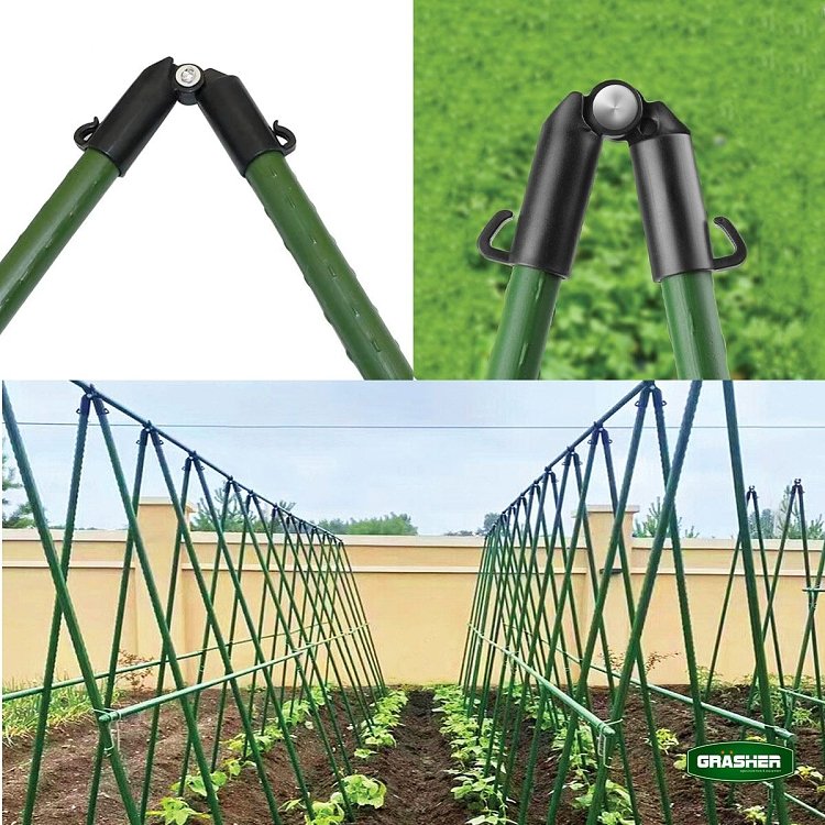 Τρόπος χρήσης ενωτικών GRASHER για αναρριχώμενα κηπευτικά.