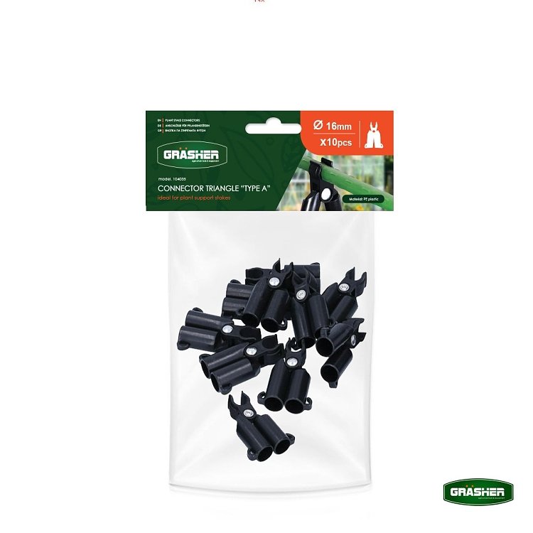 Μαύροι σύνδεσμοι κορυφής για κατασκευή σκελετού υποστύλωσης σχήματος Λ.