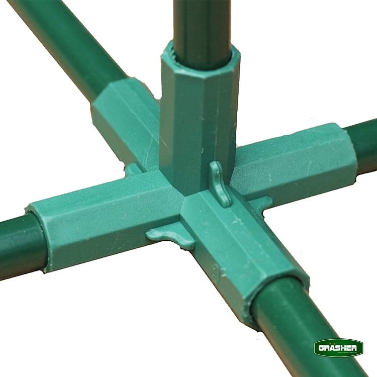 Κοντινή λήψη συνδέσμου 5 θέσεων για σύνθετη ένωση πασάλων υποστύλωσης.