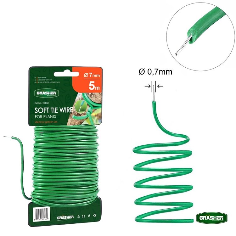 Μαλακό σύρμα δεσίματος δέντρων Grasher με αφρώδη επένδυση PVC