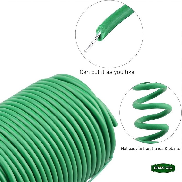 Πράσινο αφρώδες σύρμα κηπουρικής 7mm Grasher για προστασία φλοιού