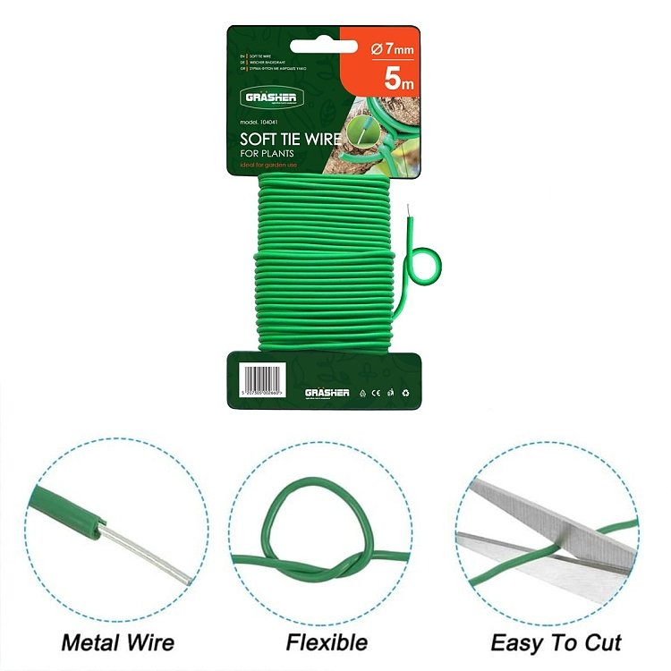 Σύρμα υποστύλωσης ευαίσθητων φυτών Grasher 5 μέτρα
