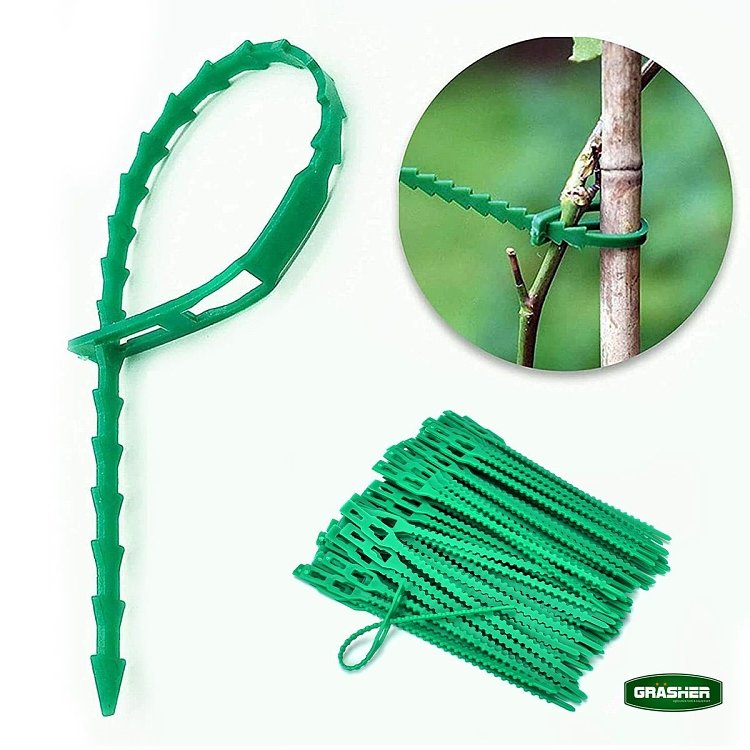 Πράσινα πλαστικά δεματικά ανθεκτικά στις εξωτερικές συνθήκες