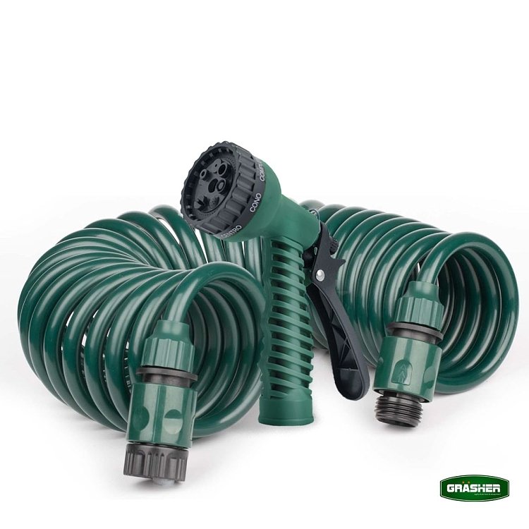 GRASHER Λάστιχο Ποτίσματος Σπιράλ 15m Σετ