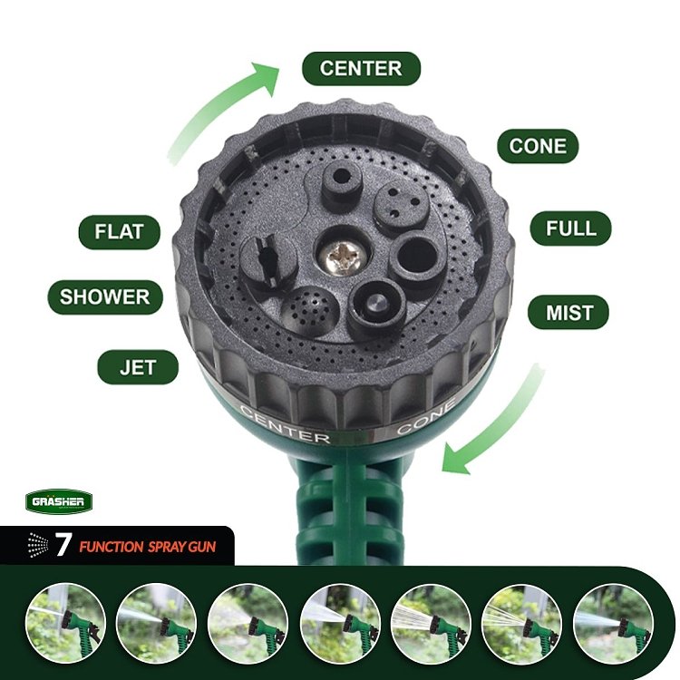GRASHER Λάστιχο Ποτίσματος Σπιράλ 15m Σετ