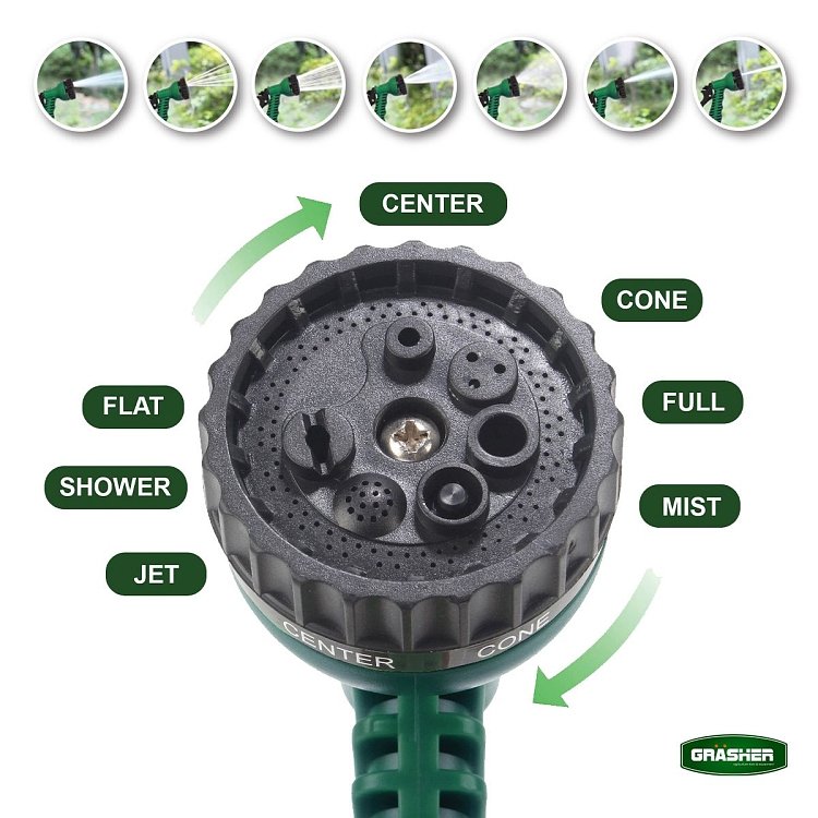 Λάστιχο Ποτίσματος Σπιράλ GRASHER 20m – εφαρμογή σε παρτέρια