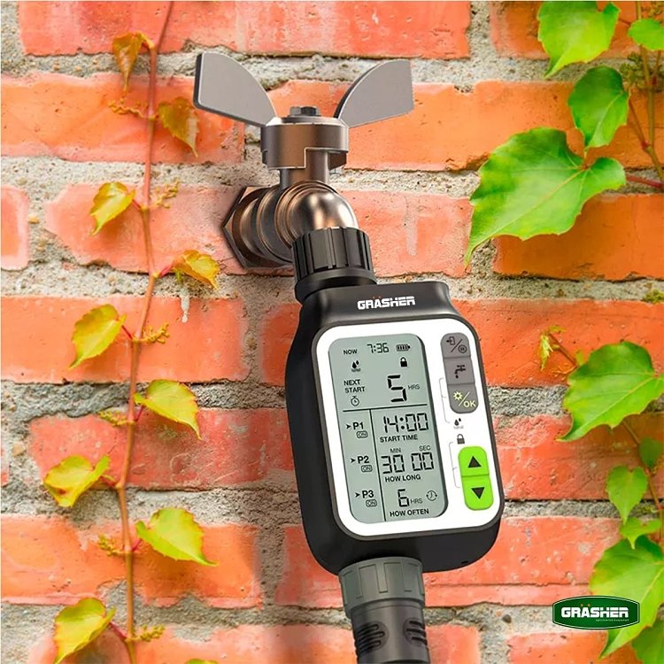 GRASHER WT4021 digital water timer για αυτόματο πότισμα φυτών και θερμοκηπίων
