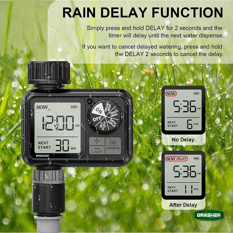 GRASHER WT2044 προγραμματιστής ποτίσματος για κήπο και φυτά