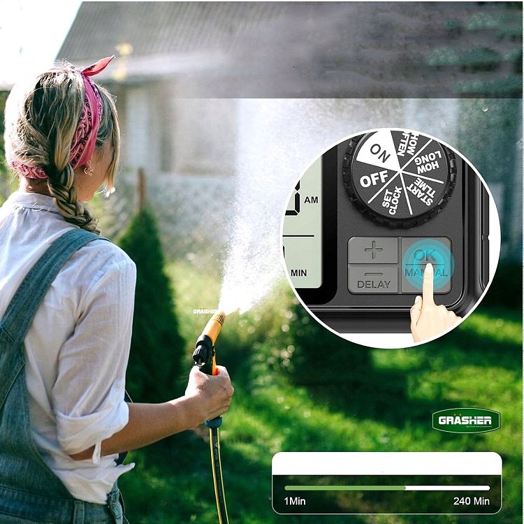 Προγραμματιστής GRASHER WT2044 για αυτόματο πότισμα γλαστρών