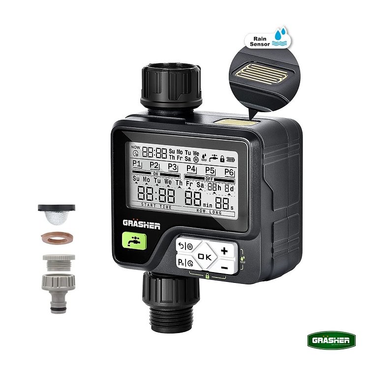 GRASHER WT6085 προγραμματιστής νερού για αυτόματο πότισμα κήπου