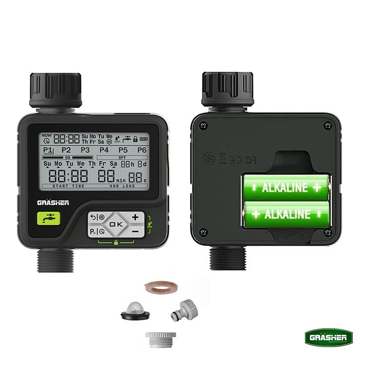 GRASHER WT6085 LCD προγραμματιστής ποτίσματος με 6 προγράμματα