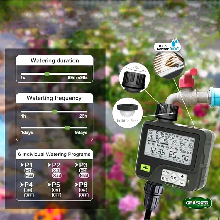 GRASHER WT6085 προγραμματιστής ποτίσματος με χειροκίνητη λειτουργία