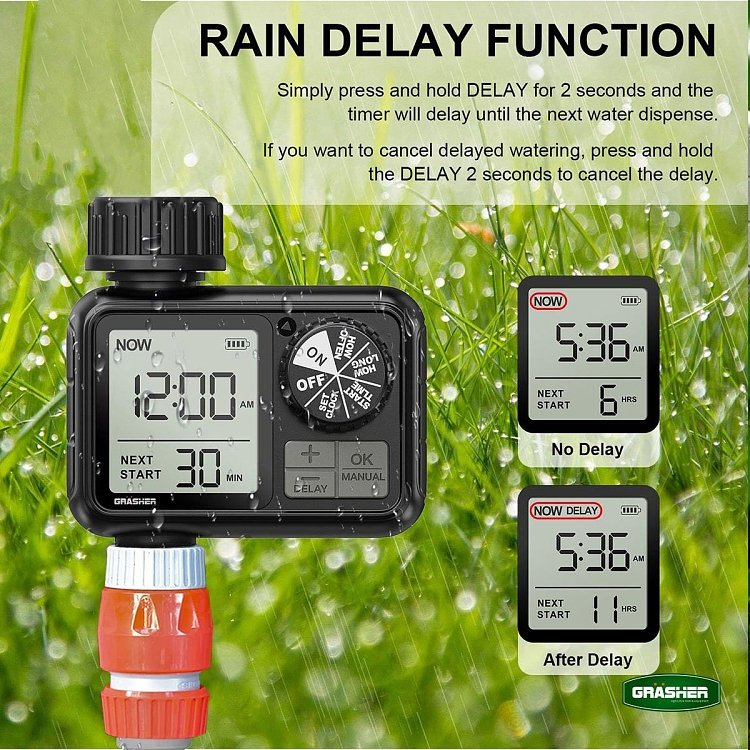 GRASHER WT2248 Προγραμματιστής Ποτίσματος – λεπτομέρεια λογότυπου GRASHER