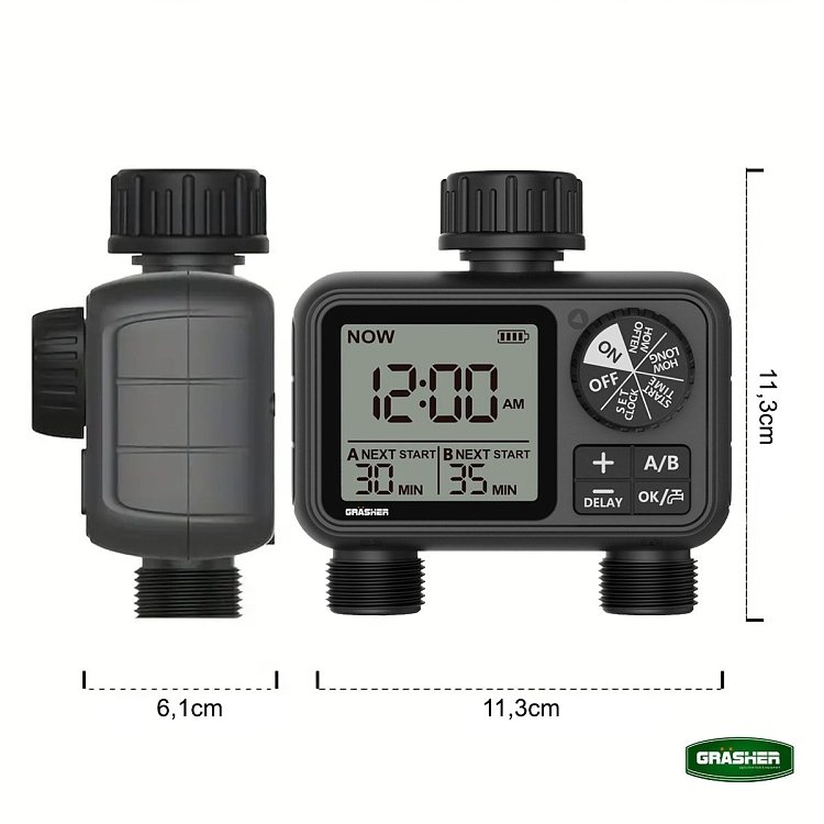 GRASHER WT2248 Προγραμματιστής Ποτίσματος – λεπτομέρεια LCD οθόνης