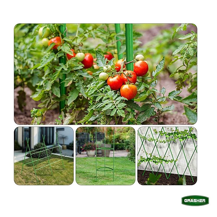 Στήριγμα Φυτών GRASHER 1.1x120cm - Ενισχυμένος Μεταλλικός Πάσαλος με Πλαστική Επένδυση Νέας Γενιάς