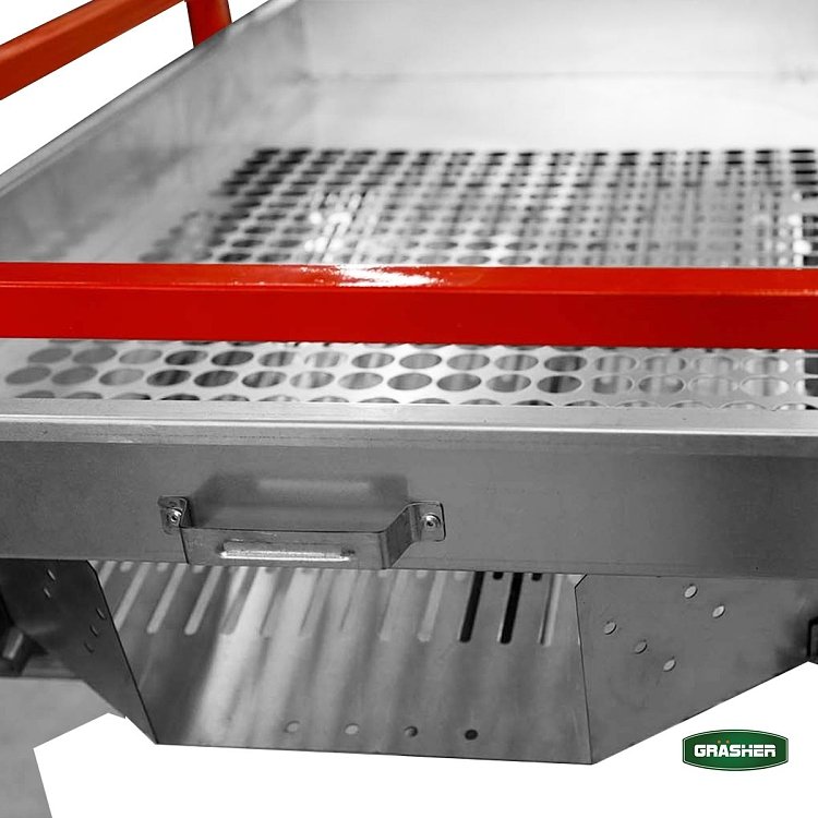 Grasher DP4085 χειροκίνητο κόσκινο διαχωρισμού ελιάς 105x70x92cm με γαλβανιζέ σκάφη Ø28mm