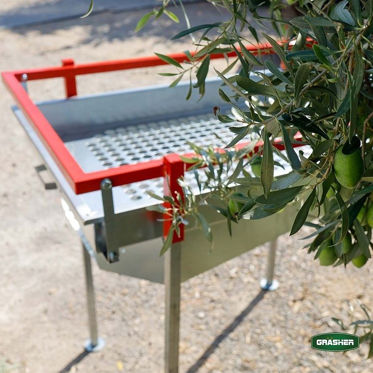 Grasher DP4085 χειροκίνητο κόσκινο διαχωρισμού ελιάς 105x70x92cm με γαλβανιζέ σκάφη Ø28mm