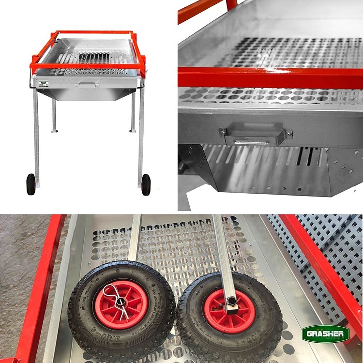 Σύνθεση όψεων του Grasher DP4090 με χειρολαβή και αποσπασμένα πόδια με ρόδες