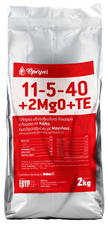 11-5-40+MgO+TE – εικόνα υδατοδιαλυτού λιπάσματος υψηλού Καλίου