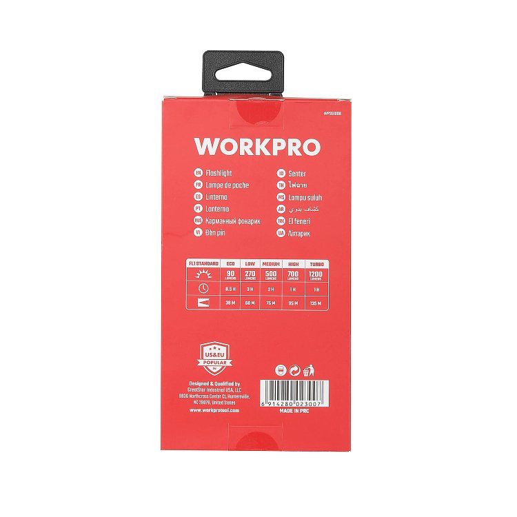 WORKPRO φακός – εμφάνιση σε ράφι καταστήματος