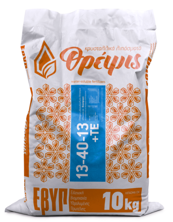 13-40-13+TE Υδατοδιαλυτό Λίπασμα Υψηλού Φωσφόρου