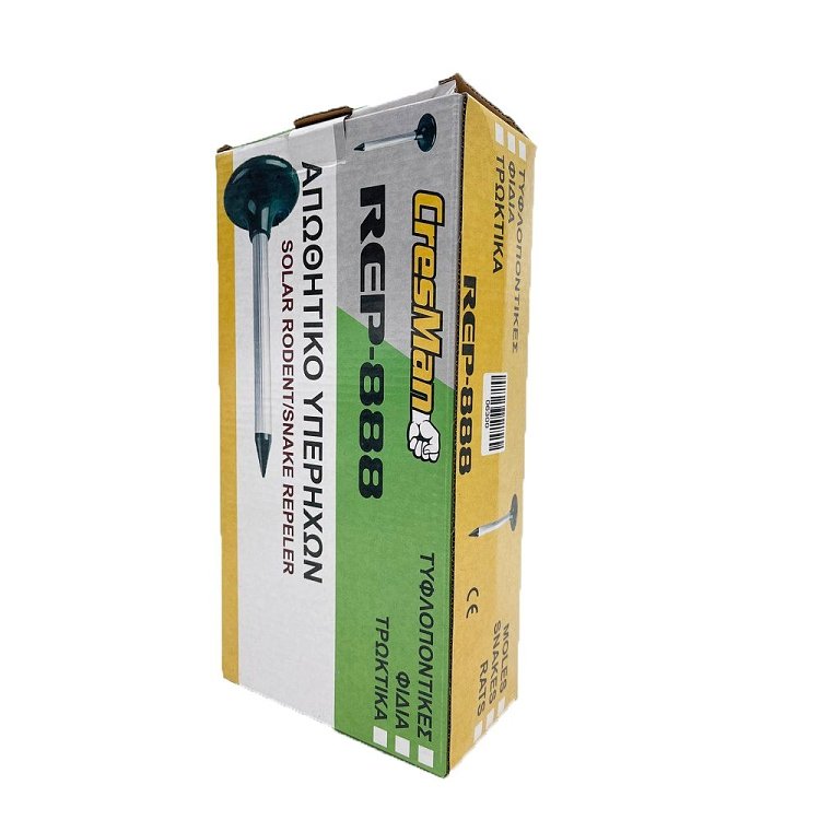 Απωθητικό υπερήχων ηλιακό Cresman REP-888 για τυφλοπόντικες και τρωκτικά