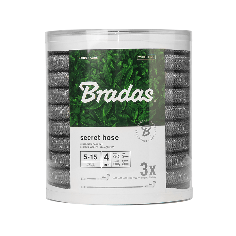 Bradas Secret Hose 15m – συσκευασία σε κοντινό πλάνο