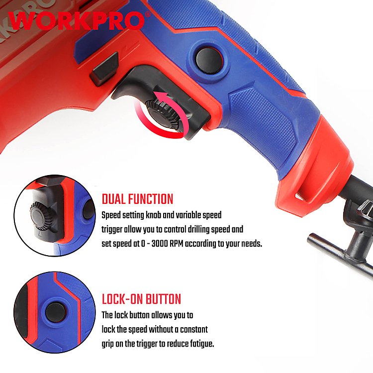 Δραπανοκρουστικό WORKPRO – Χρήση σε διάτρηση τσιμέντου από τεχνίτη