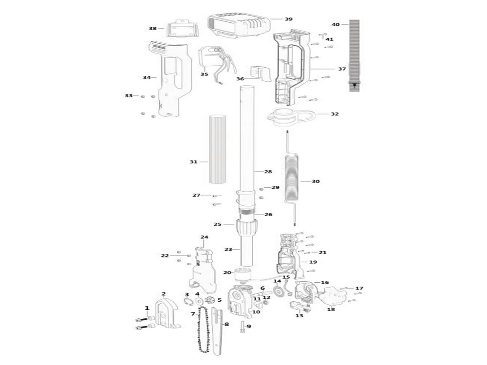 Κονταροπρίονο τηλεσκοπικό μπαταρίας Angelis 21V με 2 μπαταρίες και λάμα 18cm για ψηλά δέντρα