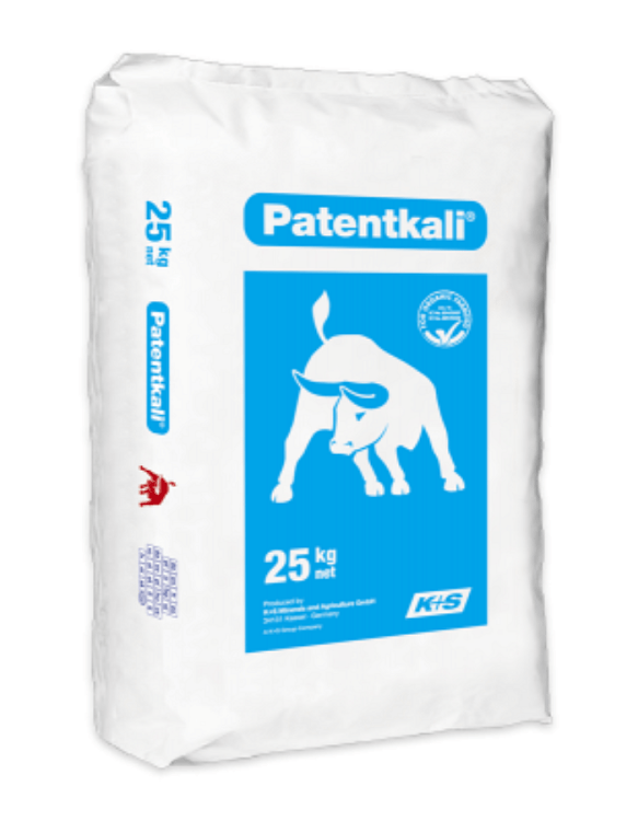 Patentkali – κοντινό πλάνο της συσκευασίας και ετικέτας