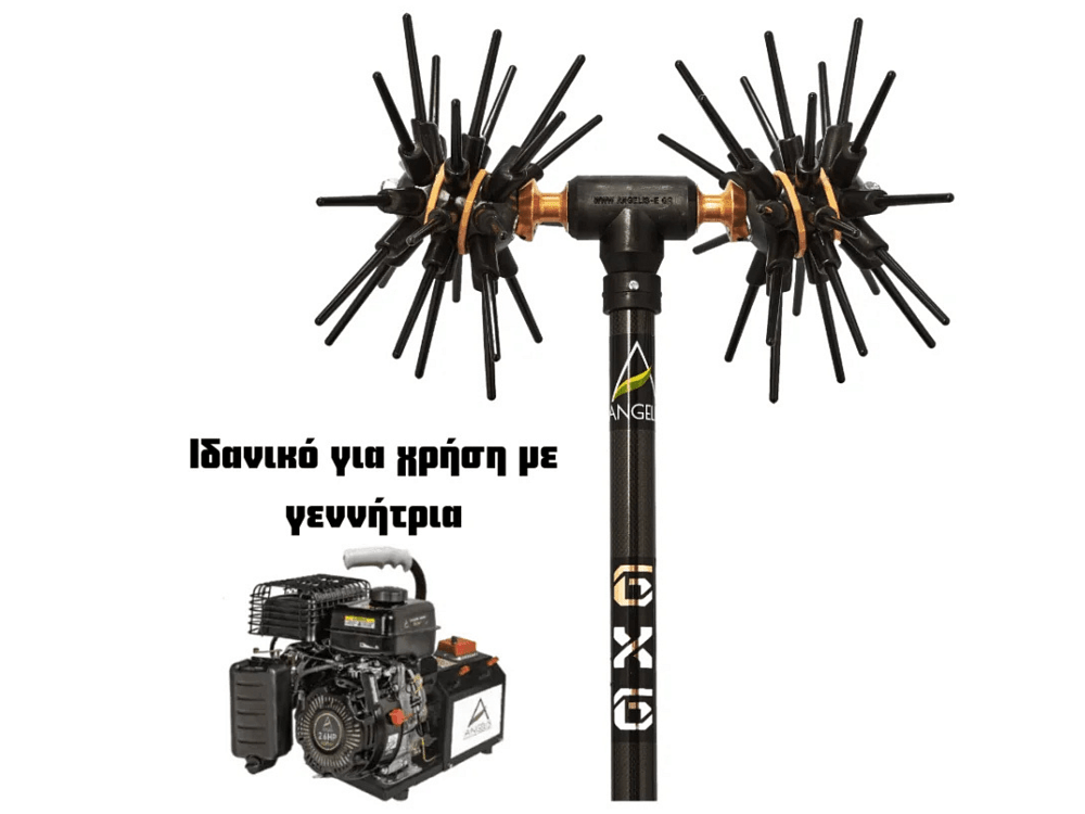 Asteras Max 6x6 ελαιοραβδιστικό 12V 450W με 6 κεφαλές & 48 ανθρακονήματα