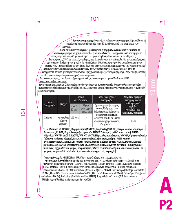 HERBICLEAN SPRAY SBM – συσκευασία 1 λίτρου σε κοντινό πλάνο