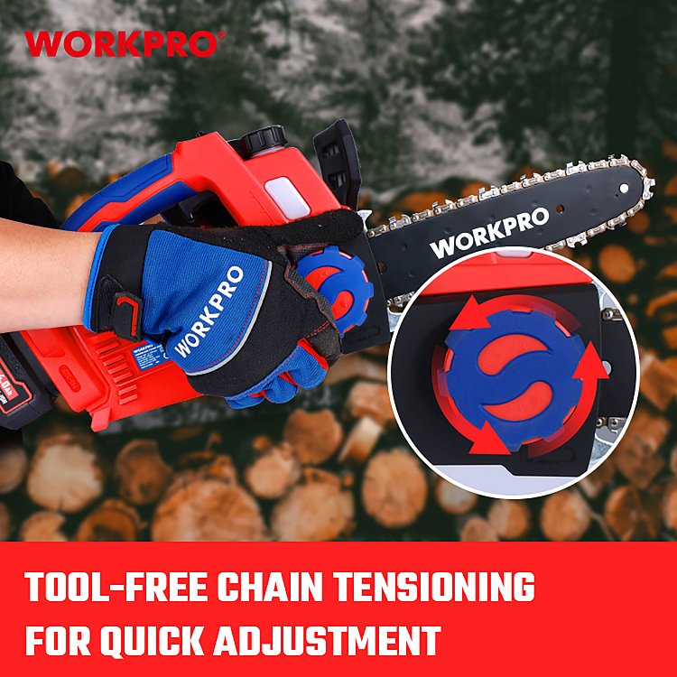 Αλυσοπρίονο λιθίου WORKPRO WP391600 με αυτόματη λίπανση αλυσίδας