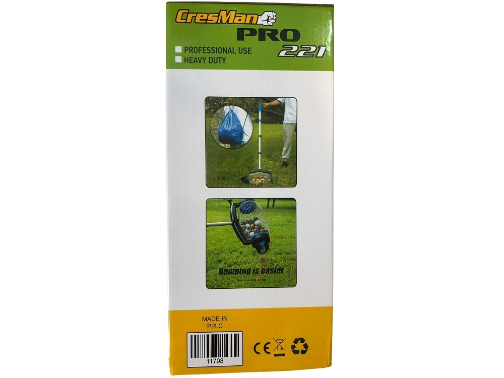 Cresman Pro221 τηλεσκοπικός συλλέκτης καρπών 5.5L με κοντάρι 43-115cm για καρύδια και κάστανα