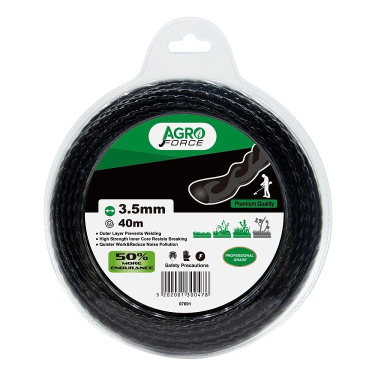 Μεσινέζα Agroforce στριφτή spiral αθόρυβη επαγγελματική για θαμνοκοπτικά