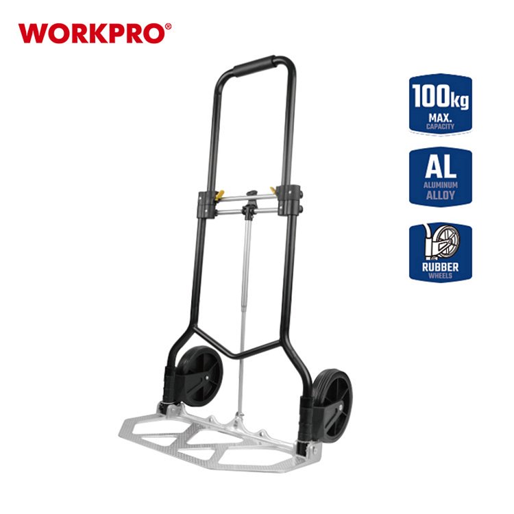 Καροτσάκι δίτροχο πτυσσόμενο WORKPRO WP285029 αλουμινίου 100kg με εργονομικές λαβές PROFI