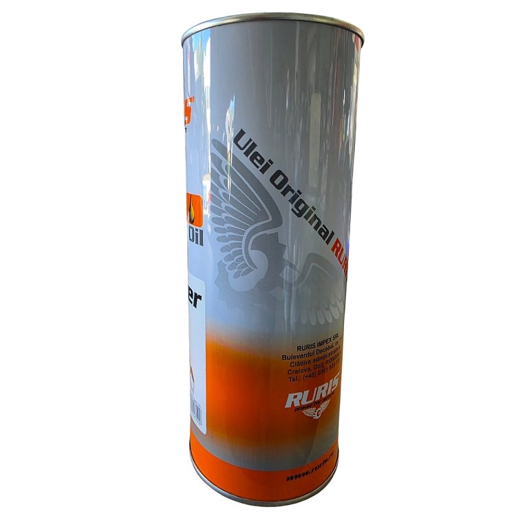 Κοντινό στην ετικέτα Ruris M-Power L150 Ulei monograd de ungere με barcode