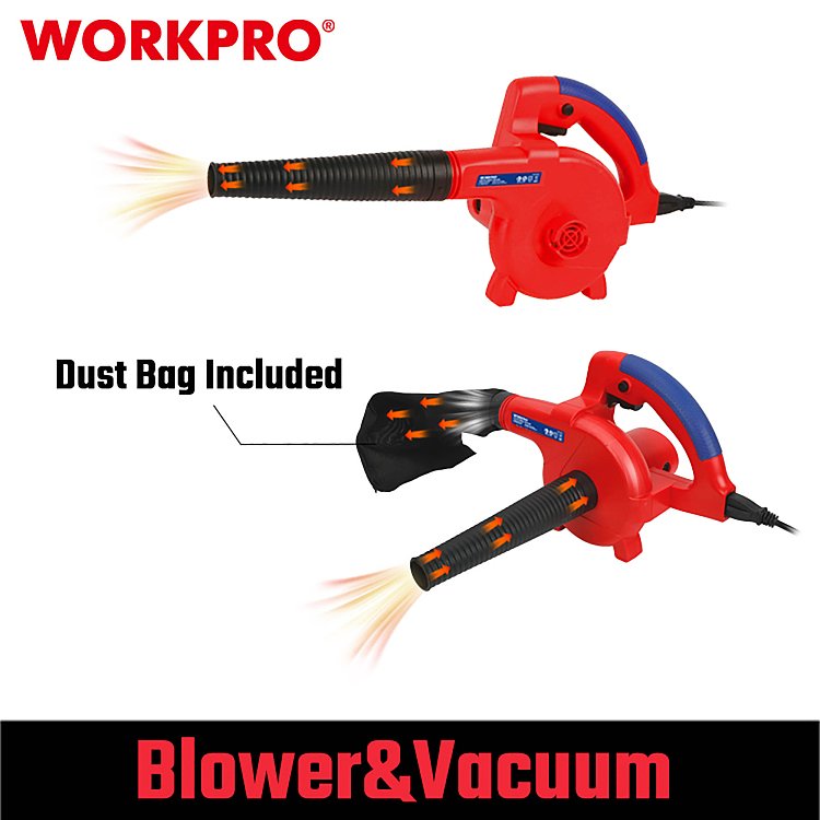 Ρυθμιζόμενος φυσητήρας απορροφητήρας WORKPRO PROFI με Soft Grip