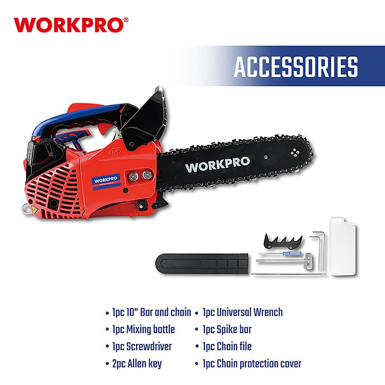 Κλαδευτικό βενζίνης WORKPRO WP424014 με κινητήρα 2-χρονo 25,4cc