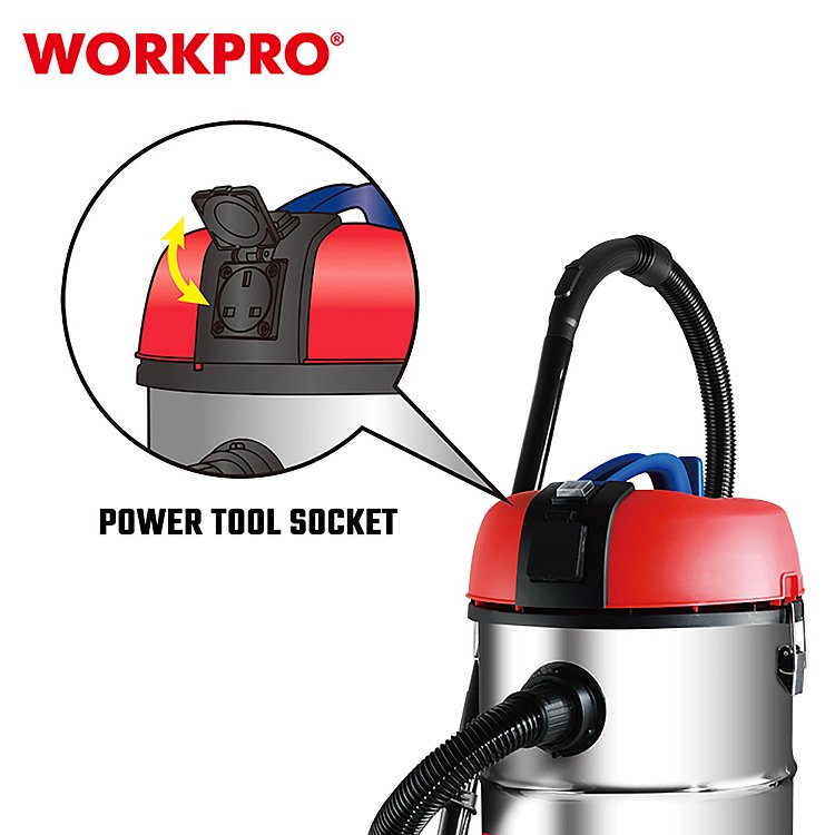 Σκούπα WORKPRO 30L PROFI για συνεργεία και εργαστήρια
