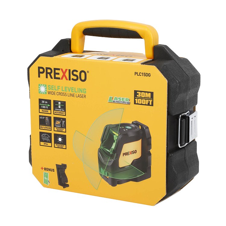 Επαγγελματικό αλφάδι σταυρού PREXISO ανοιχτής γωνίας